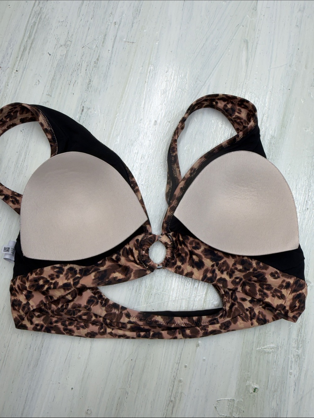 aerie Leopard Print Bikini Top XL & High-Waist Bottoms L - Brown & Black - Picture 14 of 16